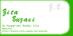 zita buzasi business card