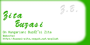zita buzasi business card